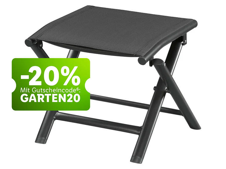 LIVARNO home Alu-Hocker »Houston«, zusammenklappbar, schwarz/anthrazit