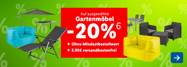 -20% auf ausgewählte Gartenmöbel