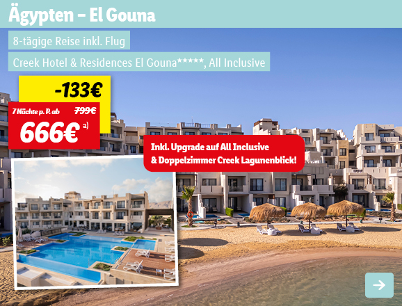 Ägypten - El Gouna, 7 Nächte p.P. ab 666€