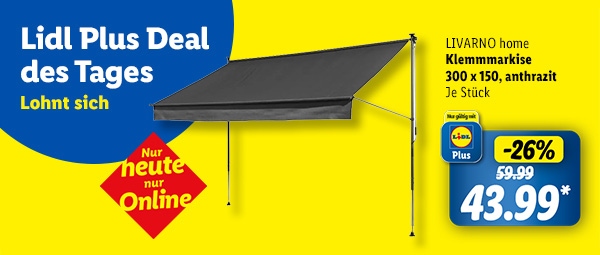 Lidl Plus Deal des Tages lohnt sich. Nur heute nur Online