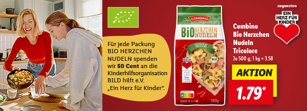 Unsere Nudeln kommen von Herzen
