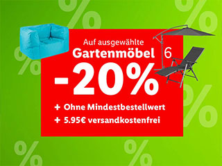 -20% auf ausgewählte Gartenmöbel
