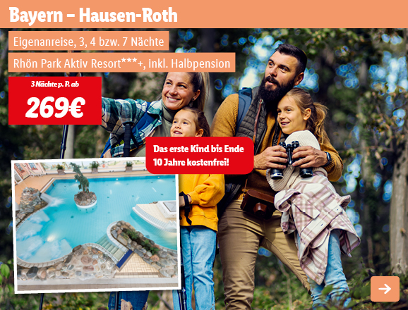 Bayern - Naturpark Rhön, 3 Nächte p.P. ab 269€