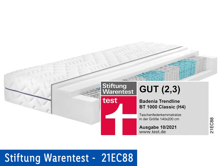 BADENIA TRENDLINE 7-Zonen-Taschenfederkern-Matratze »BT 1000 Classic«, punktelastisch