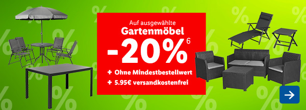 20% auf Gartenmöbel