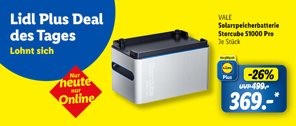 Lidl Plus Deal des Tages lohnt sich. Nur heute nur Online