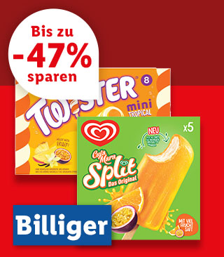 Billiger | Ab Donnerstag, 1.8.