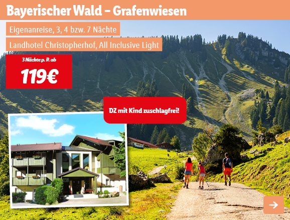 Bayerischer Wald, 7 Nächte p.P. ab 229€