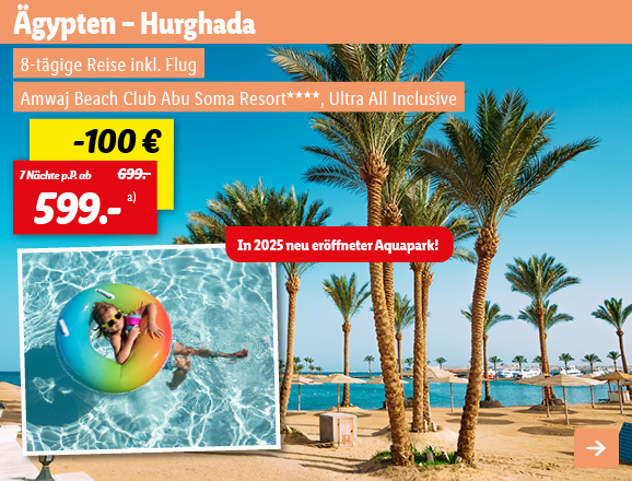 Ägypten – Hurghada, 7 Nächte p.P. ab 599€