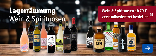 Wein & Spirituosen: Lagerräumung