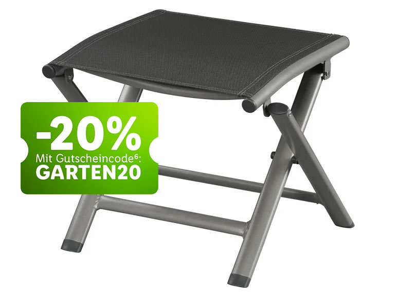 LIVARNO home Alu-Hocker »Houston«, zusammenklappbar, silber/grau