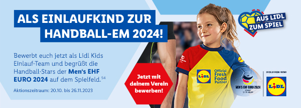 Als Einlaufkind zur Handball-EM 2024!