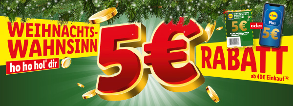 Weihnachts-Wahnsinn – Ho ho hol' dir 5€ Rabatt auf 40€ Einkauf³²