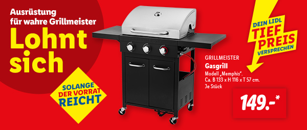 GRILLMEISTER Gasgrill Modell "Memphis"