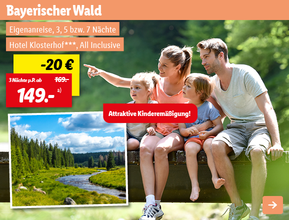 Bayerischer Wald, 3 Nächte p.P. ab 149€