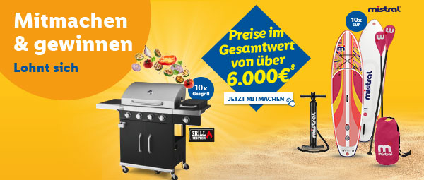 Mitmachen & gewinnen lohnt sich. Preise im Gesamtwert von über 6.000€⁸
