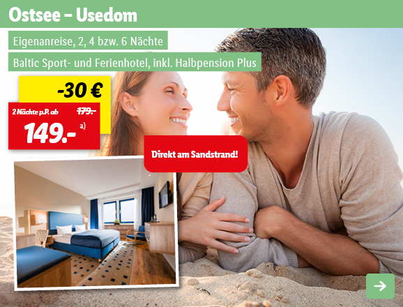 Deutschland - Ostsee, 2 Nächte p.P. ab 149€