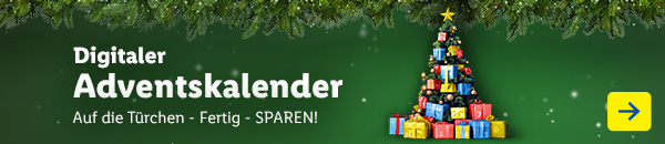 Digitaler Adventskalender | Auf die Türchen – Fertig – Sparen!