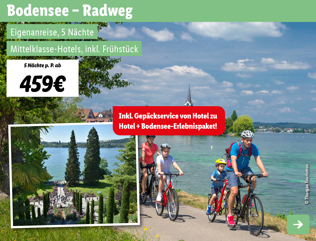 Österreich - Schweiz - Deutschland - Bodensee-Radweg