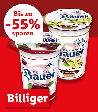 Billiger | Ab Montag, 1.7.