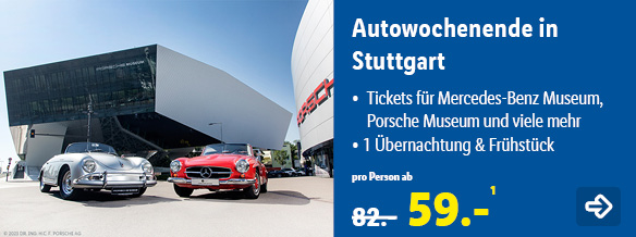 Autowochenende in Stuttgart, p.P. ab 59€