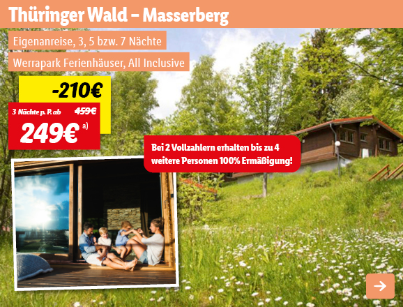 Thüringer Wald, 3 Nächte p.P. ab 249€