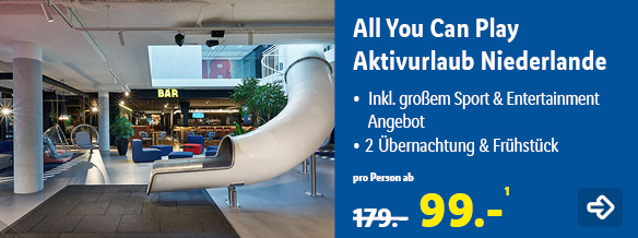 All You Can Play Niederlande, p.P. ab 99€