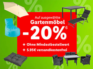 20% auf Gartenmöbel