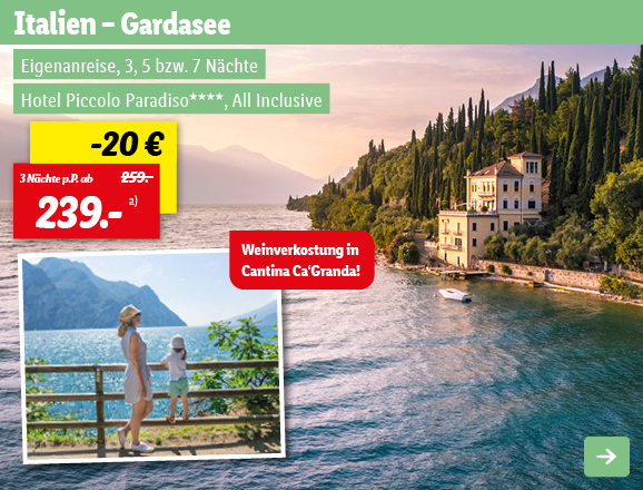 Italien – Gardasee, 3 Nächte p.P. ab 239€