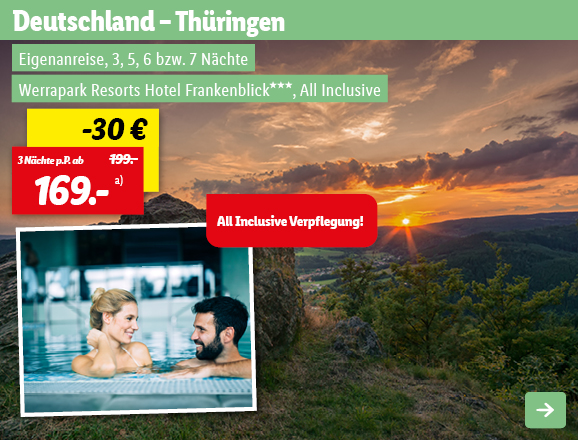 Deutschland - Thüringen, 3 Nächte p.P. ab 169€