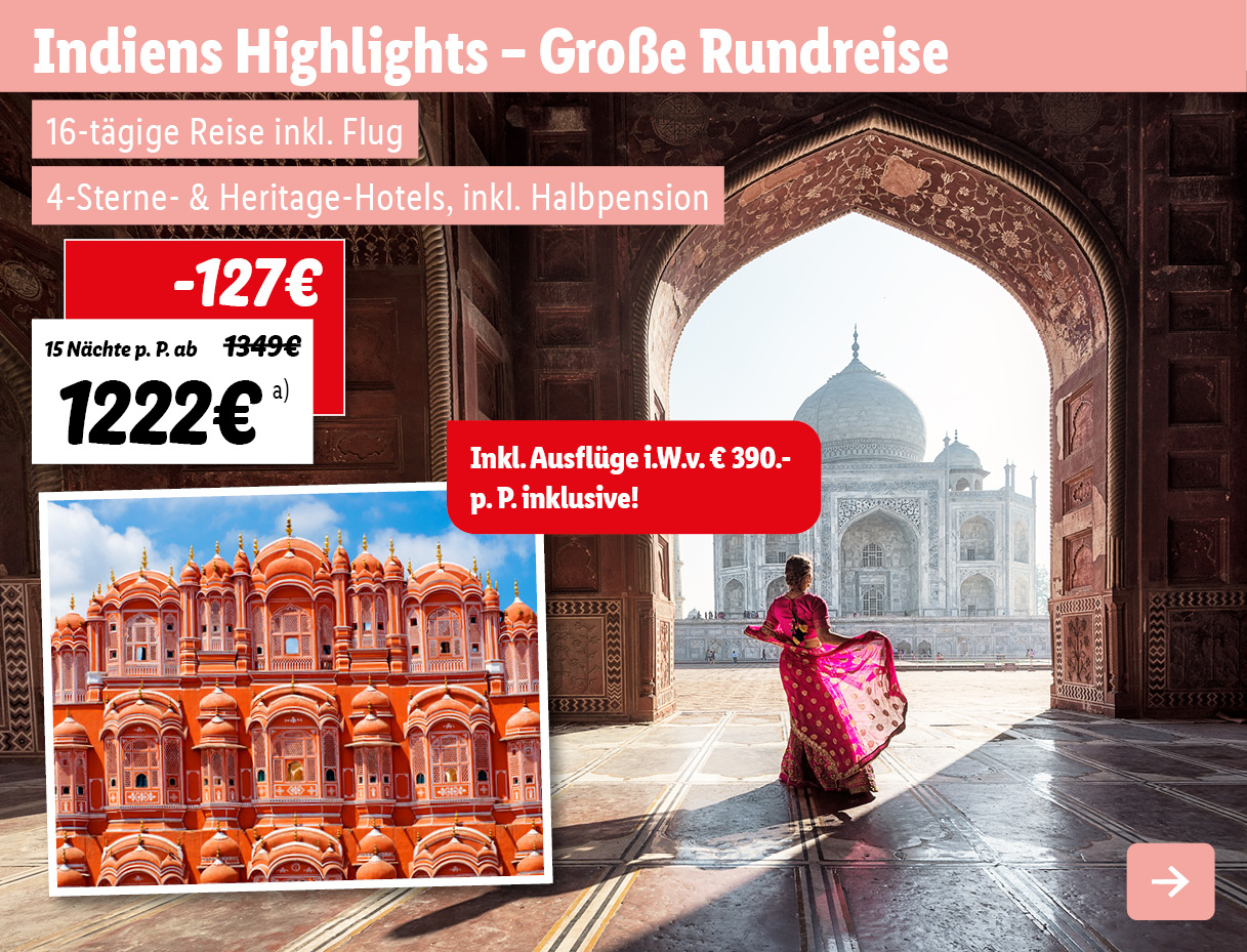 Indiens Highlights - Große Rundreise