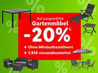 20% auf Gartenmöbel