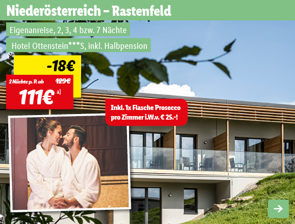 Niederösterreich - Rastenfeld, 2 Nächte p.P. ab 111€