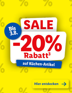 SALE 20% Rabatt auf Küchenartikel