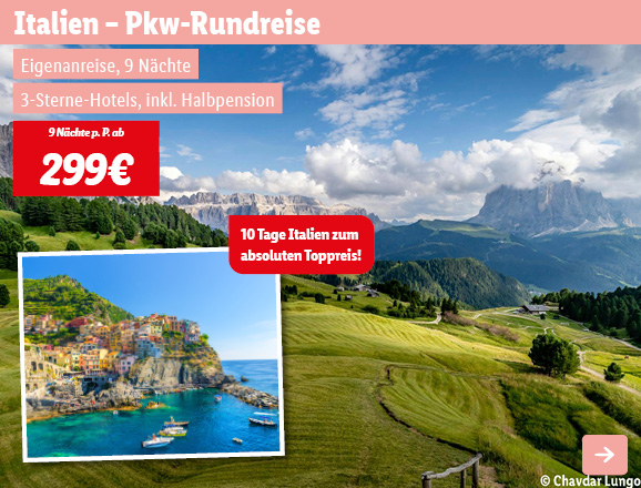 Italien - Rundreise Trentino, Ligurien, Adria