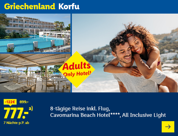 Spanien, Teneriffa. 8-tägige Reise, inklusive Flug, Alua Atlántico Golf Resort, 4 Sterne und All Inclusive. Der Preis beginnt bei 999,- € pro Person für 7 Nächte. Gespart werden 300,- €. Im Angebot ist außerdem inbegriffen, dass ein Kind bis 12 Jahre ab 444 € mitreisen kann.