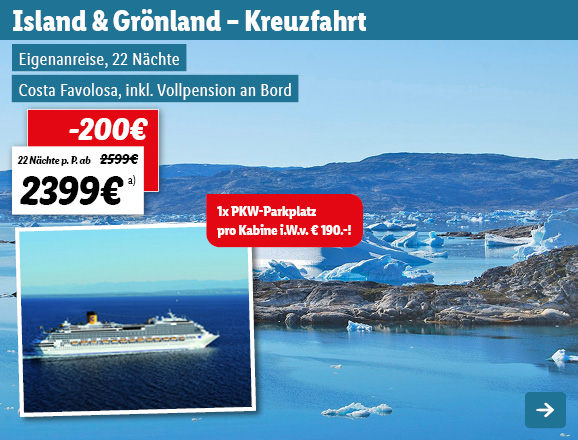 Island & Grönland Kreuzfahrt