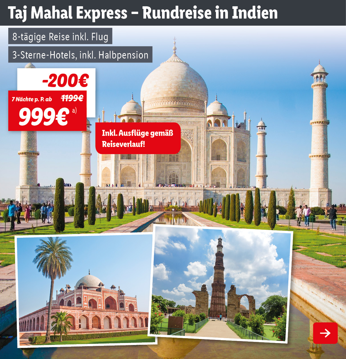 Taj Mahal Express - Rundreise in Indien