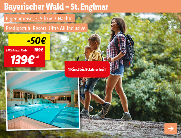 Bayerischer Wald, 3 Nächte p.P. ab 139€
