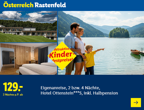 Österreich Rastenfeld. Angeboten wird eine Eigenanreise für 2 bzw. 4 Nächte im Hotel Ottenstein***S, inkl. Halbpension. Ab 129,- € pro Person für 2 Nächte. Attraktive Kinderfestpreise! Jetzt buchen.