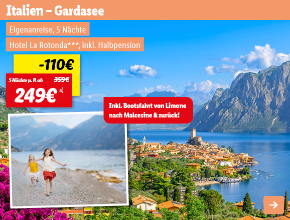 Italien - Gardasee, 5 Nächte p.P. ab 249€