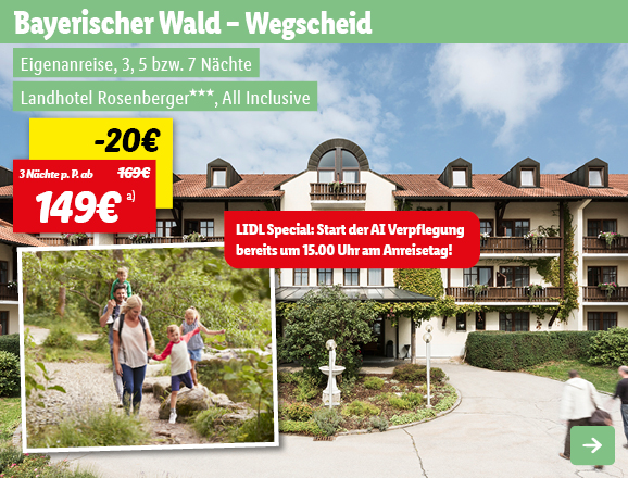 Bayerischer Wald, 3 Nächte p.P. ab 149€