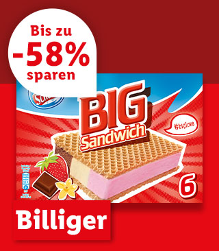Billiger | Ab Montag, 12.8.