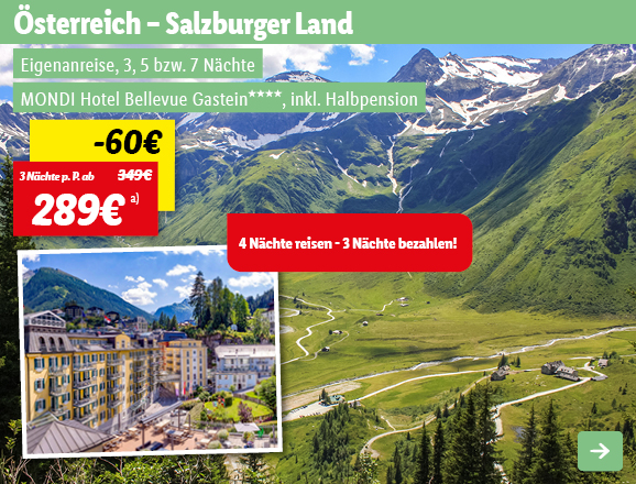 Österreich - Salzburger Land, 3 Nächte p.P. ab 289€