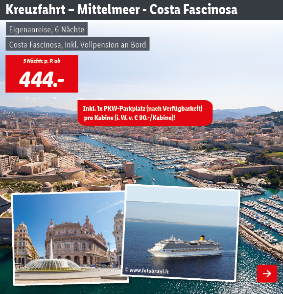 Kreuzfahrt Costa Fascinosa
