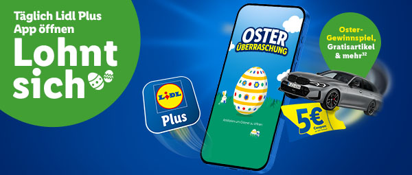 Täglich Lidl Plus App öffnen, lohnt sich. Oster-Gewinnspil, Gratisartikel & mehr 32