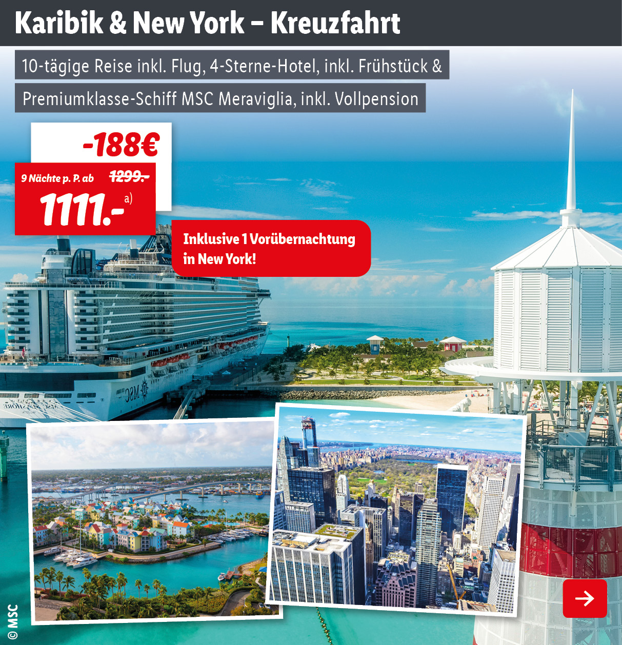 Karibik & New York - Kreuzfahrt