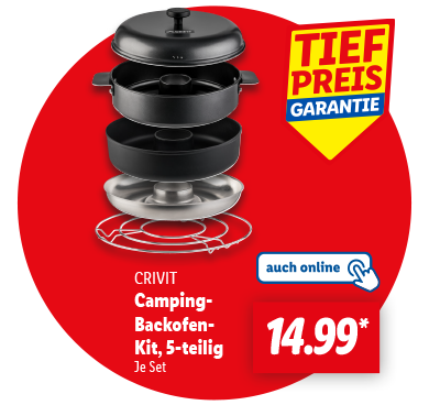 CRIVIT Camping-Backofen-Kit, 5-teilig