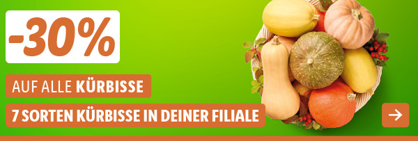 -30% auf alle Kürbise