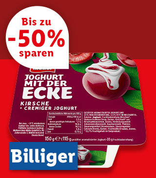 Billiger | Ab Donnerstag, 19.9.